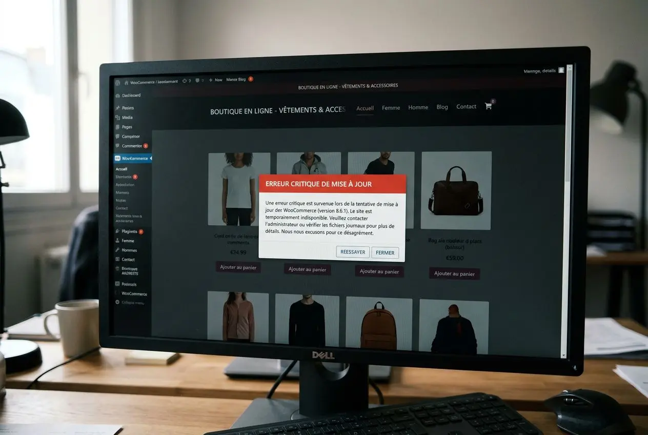 Bug WooCommerce après une mise à jour échouée