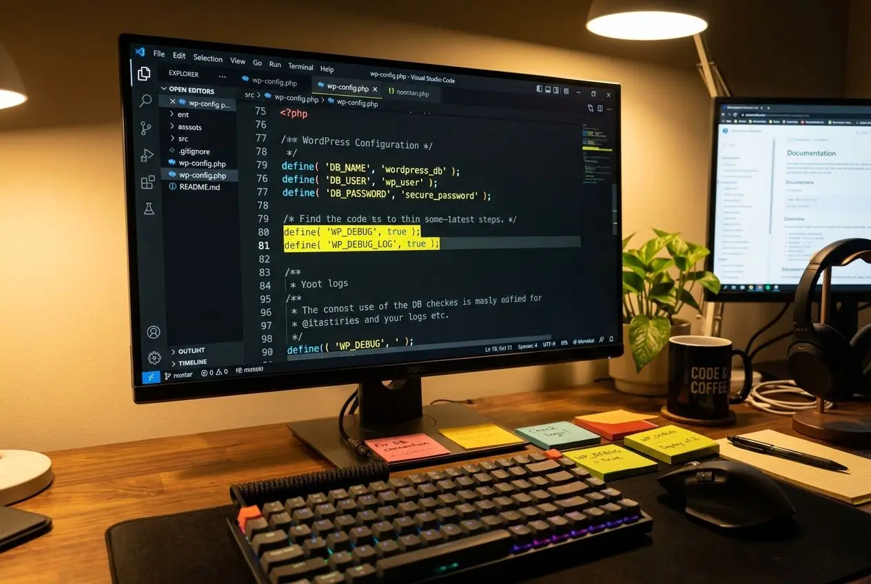 Configuration du débogage WordPress dans wp-config.php