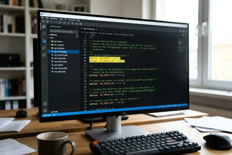 Configuration du fichier wp-config.php en FTP