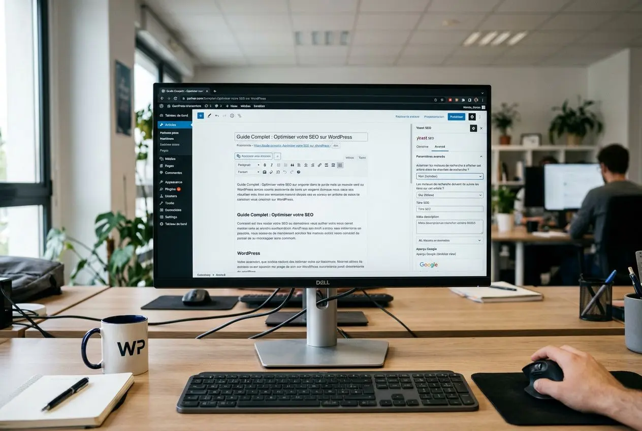 Interface Yoast SEO avec paramètres noindex