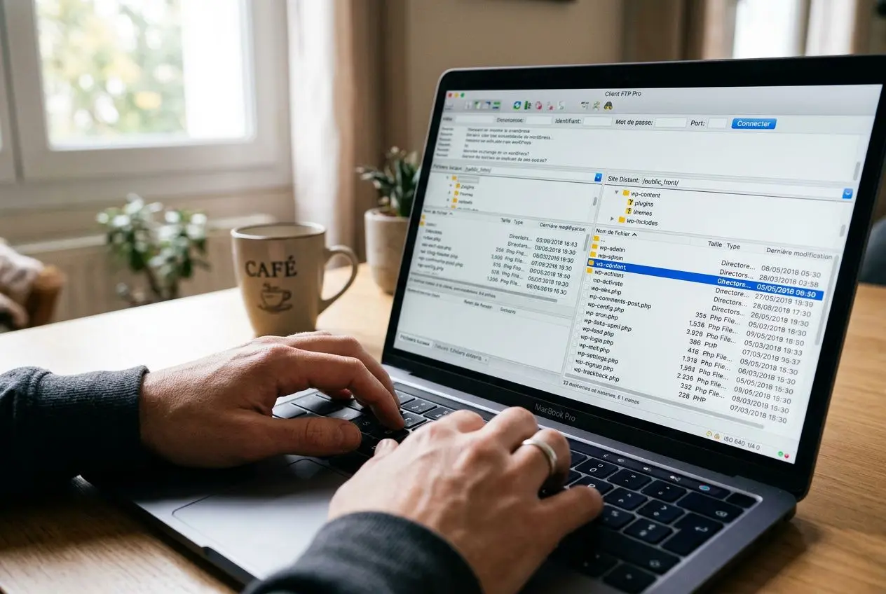 Transfert de fichiers WordPress via un client FTP