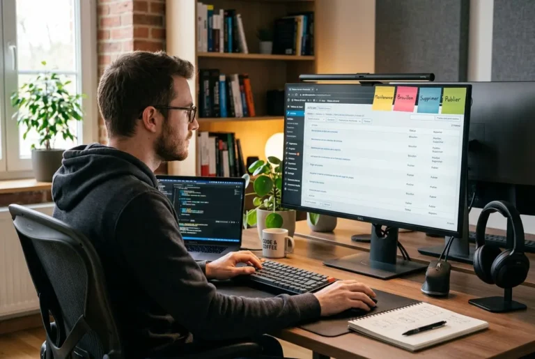 Développeur analysant les options de désactivation d'un site WordPress