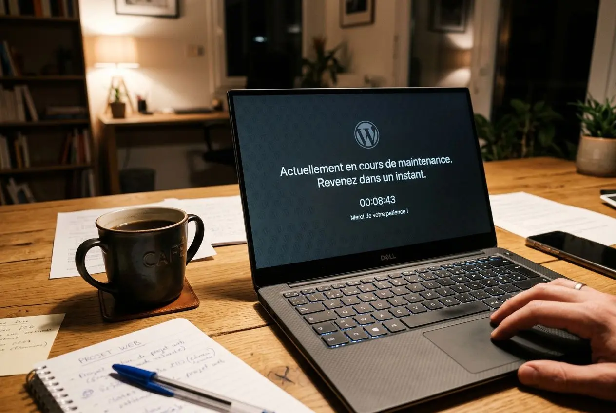Écran de maintenance WordPress bloqué
