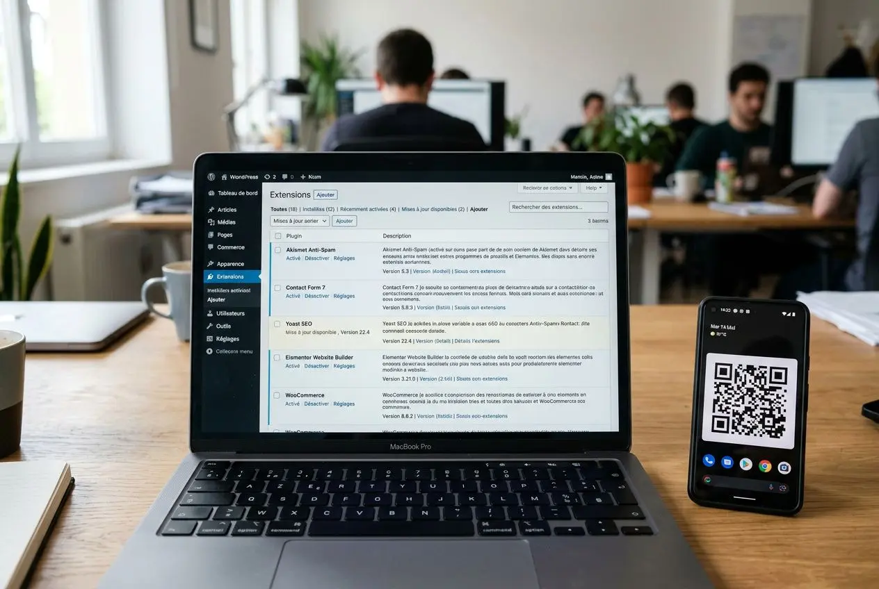 Installation d'un plugin 2FA depuis le tableau de bord WordPress