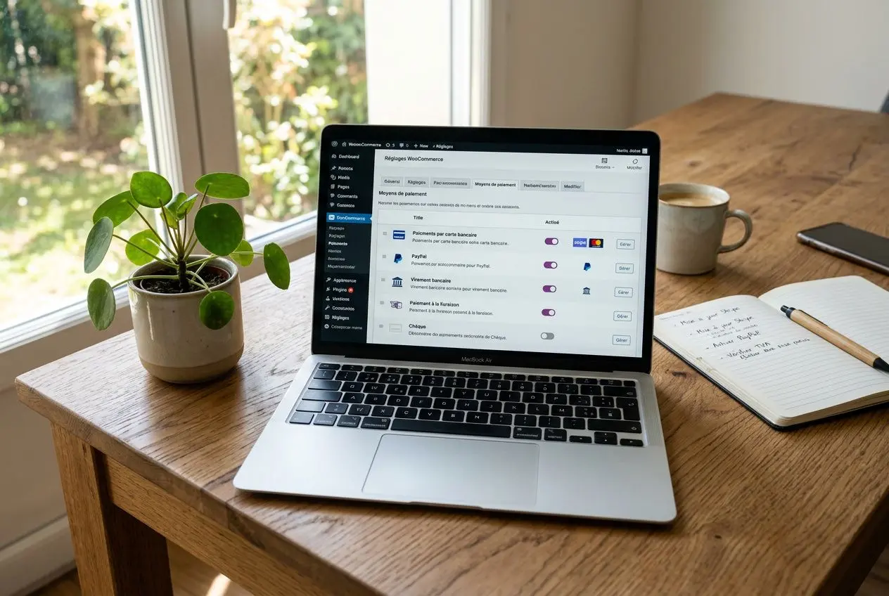 Paramètres méthodes de paiement WooCommerce