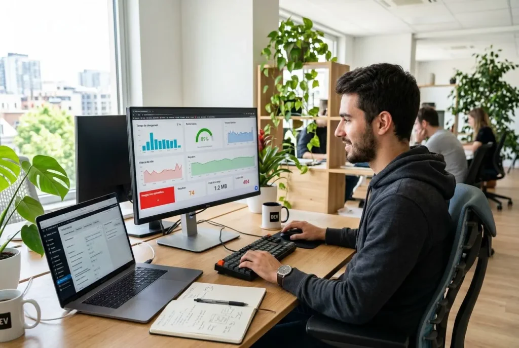 Analyse de performance d'un site WordPress avec images non optimisées