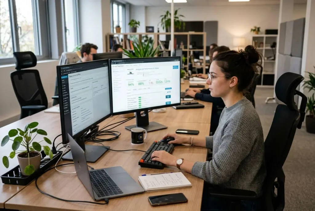 Configuration d'un plugin de cache WordPress sur un poste de travail professionnel