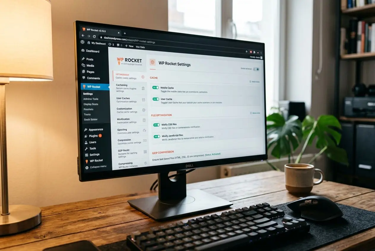 Configuration d'un plugin de cache WordPress